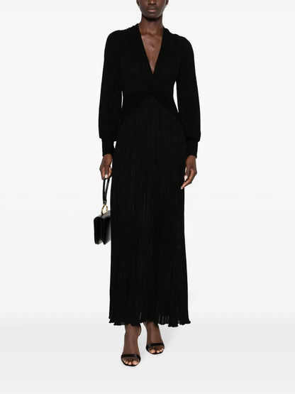 Noemi Pleated Wrap Dress