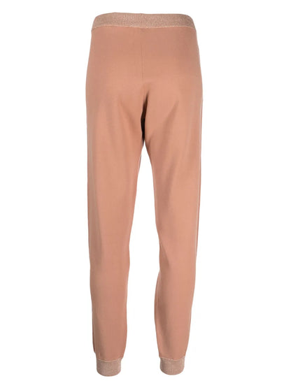 Lurex-Detail Elasticated-Waist Track Pants