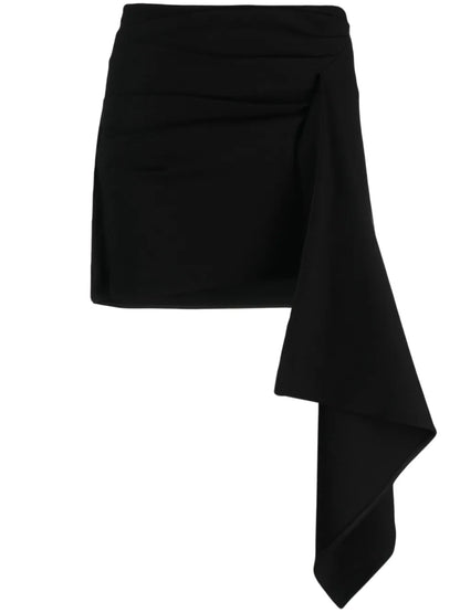 Rivera Asymmetric Draped Miniskirt