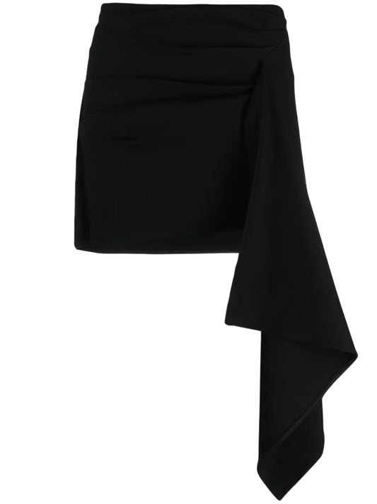 Rivera Asymmetric Draped Miniskirt