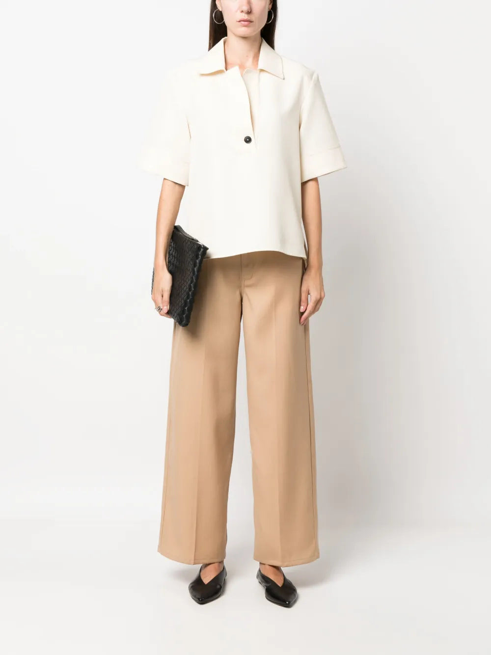 High-Waist Wide-Leg Trousers