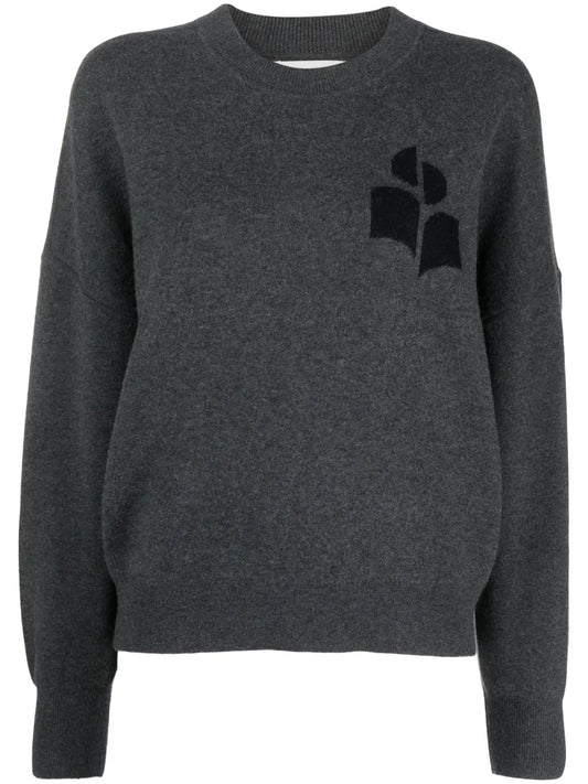 Atlee Intarsia-Knit Logo Jumper