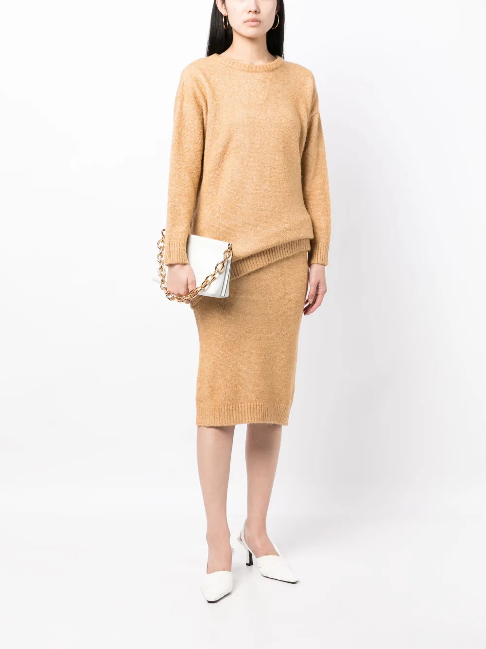 High-Waist Knitted Skirt