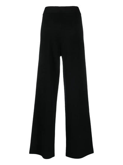 Wide-Leg Wool-Blend Trousers