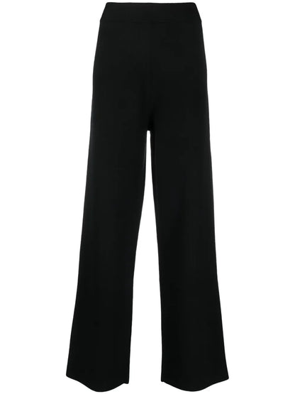 Wide-Leg Wool-Blend Trousers