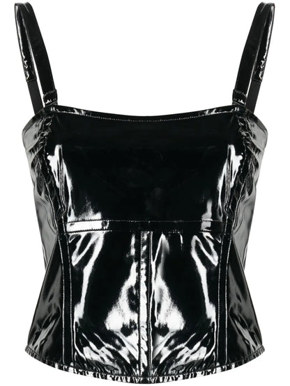 Laminated Corset Tank Top