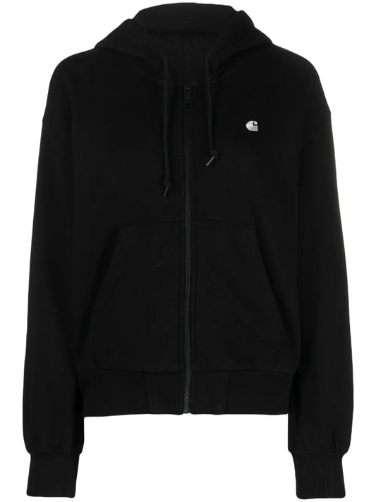 Logo-Embroidered Zip-Up Hoodie