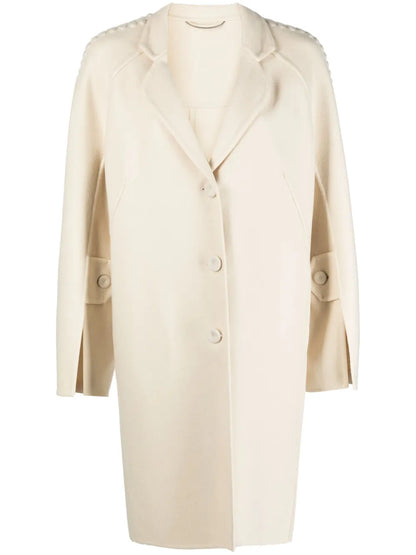 Belted Mohair-Blend Trench Coat