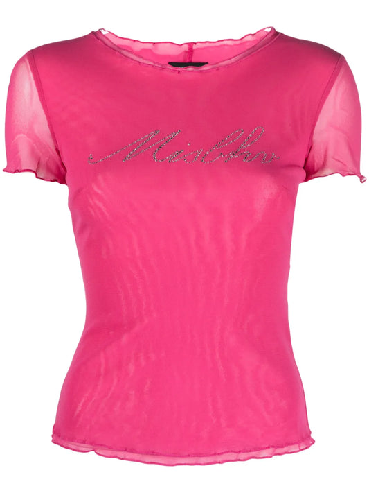 Logo-Embellished Mesh T-Shirt