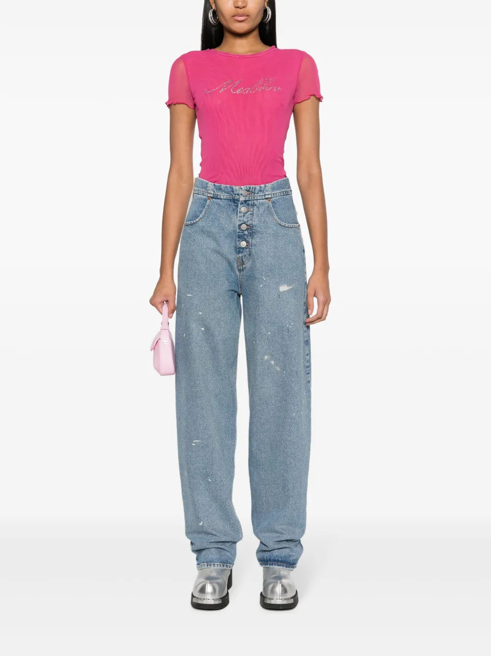Logo-Embellished Mesh T-Shirt
