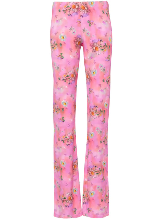 Jaz Floral-Print Flared Trousers