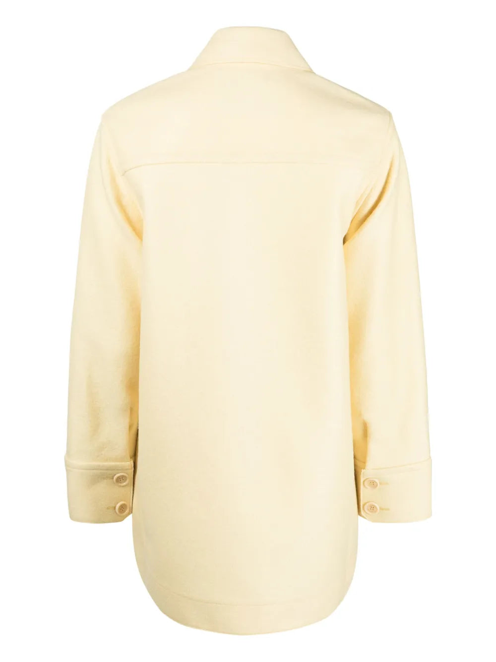 Button-Up Virgin Wool Coat