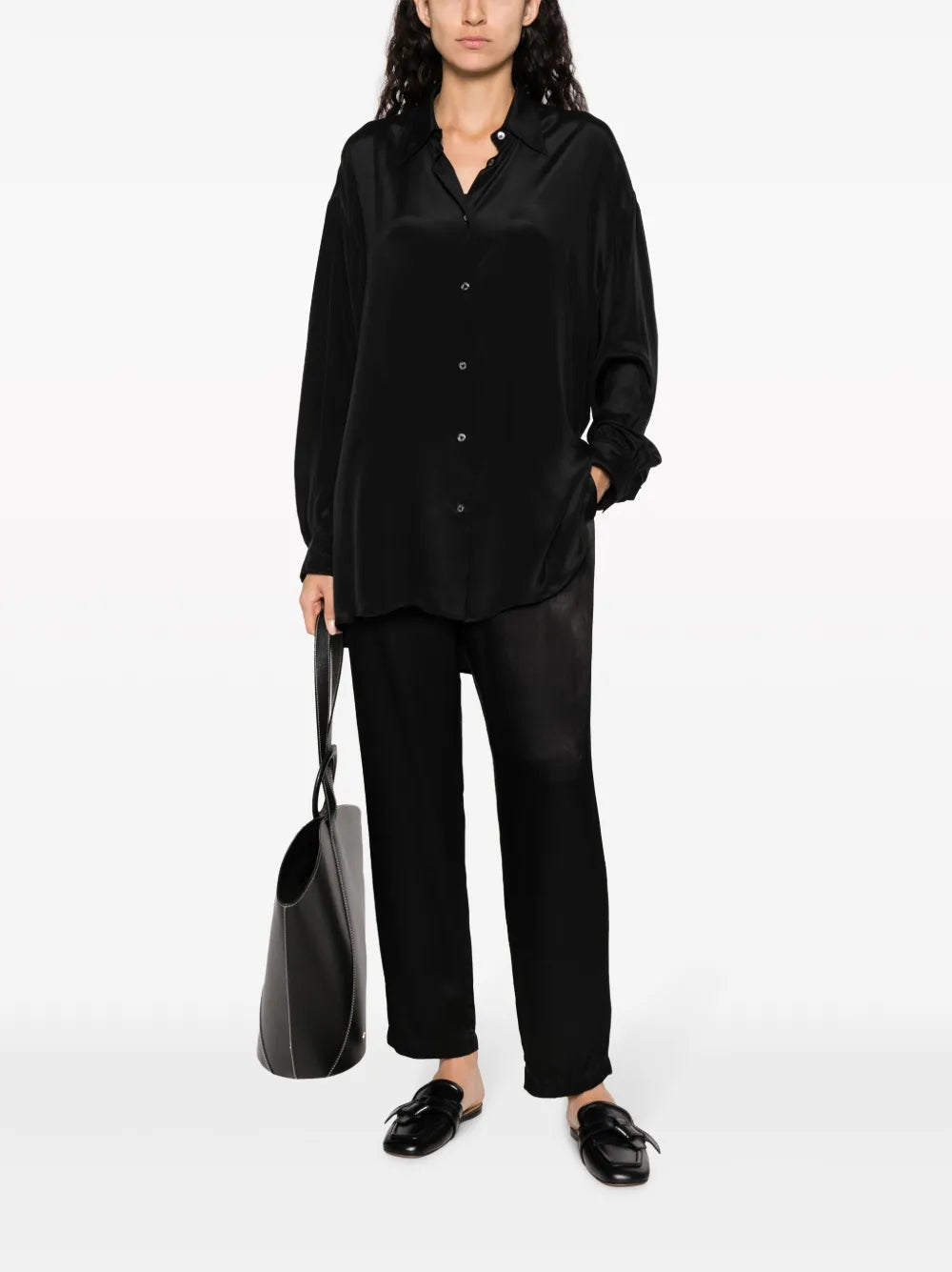 Fez Satin Tapered Trousers