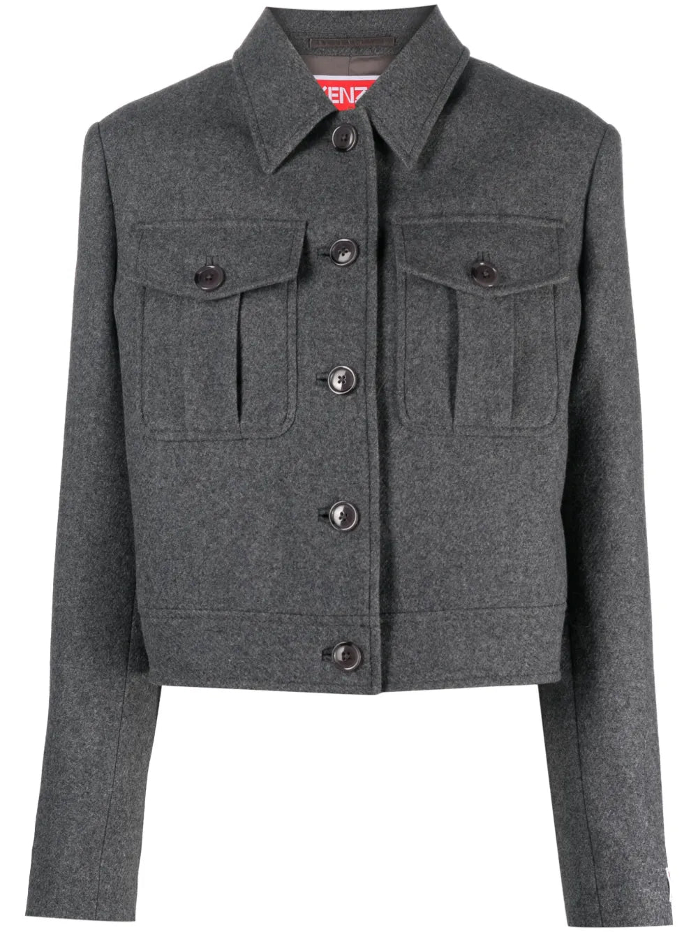 England Logo-Patch Wool Blend Jacket