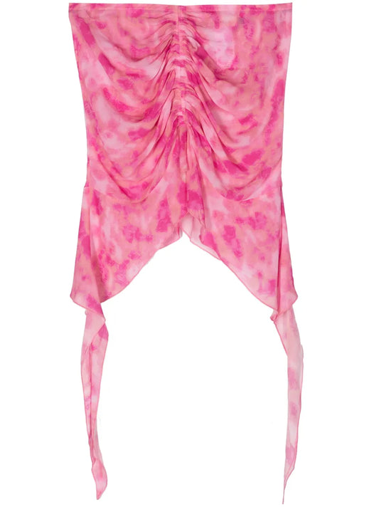 Tie-Dye Chiffon Miniskirt