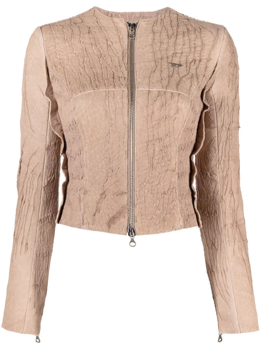 L-Crack Leather Jacket