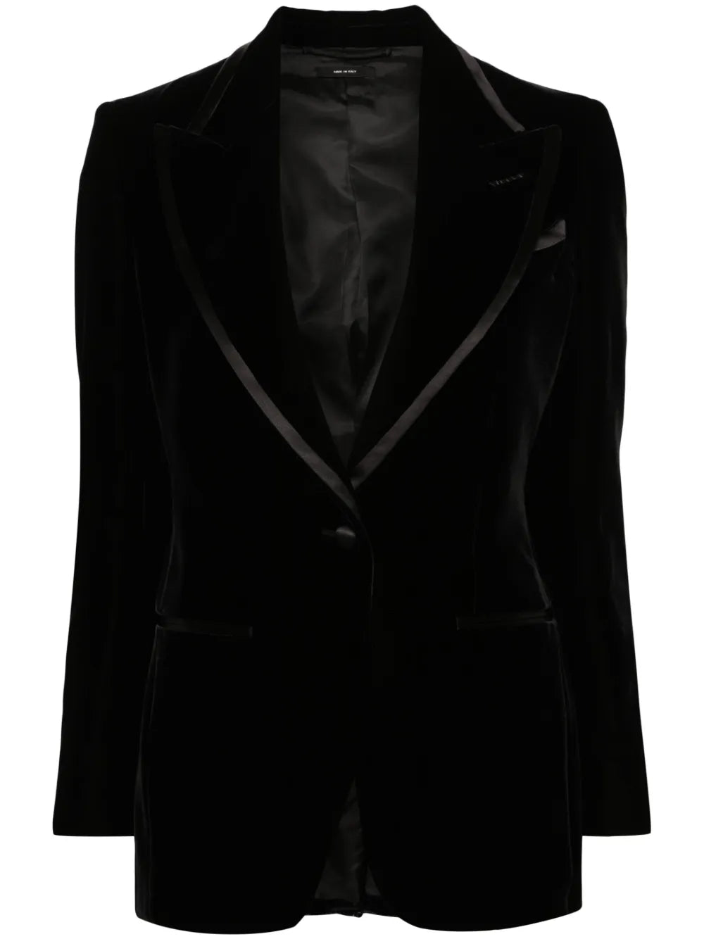 Single-Breasted Velvet Blazer