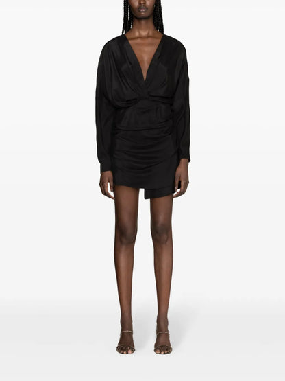 Asuka Drapped Silk Dress