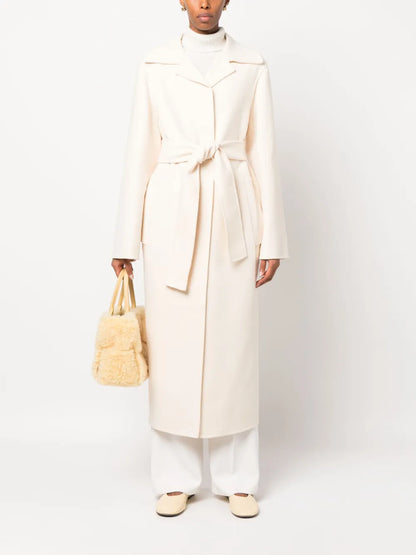Belted Single-Breasted Cashmere Coat