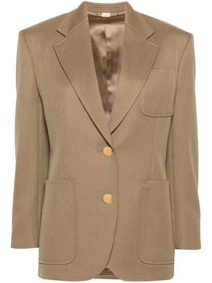 Horsebit-Detail Single-Breasted Blazer