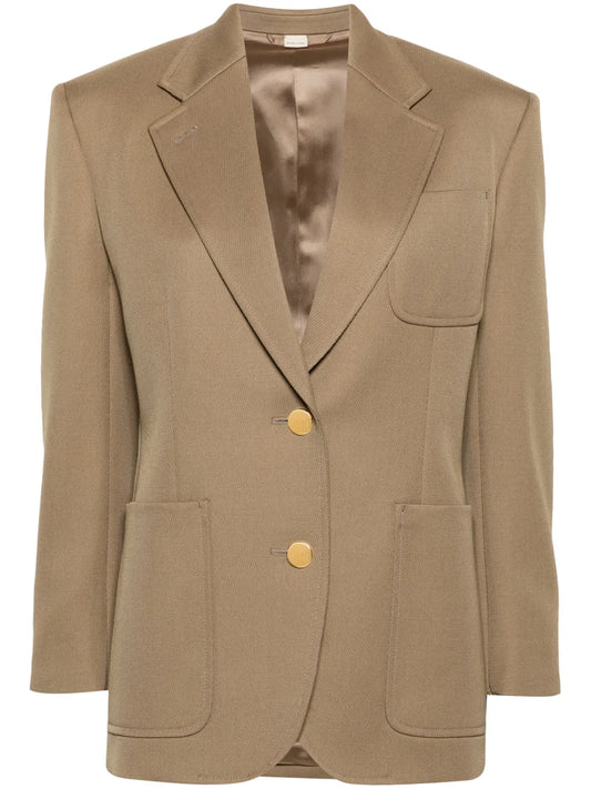 Horsebit-Detail Single-Breasted Blazer