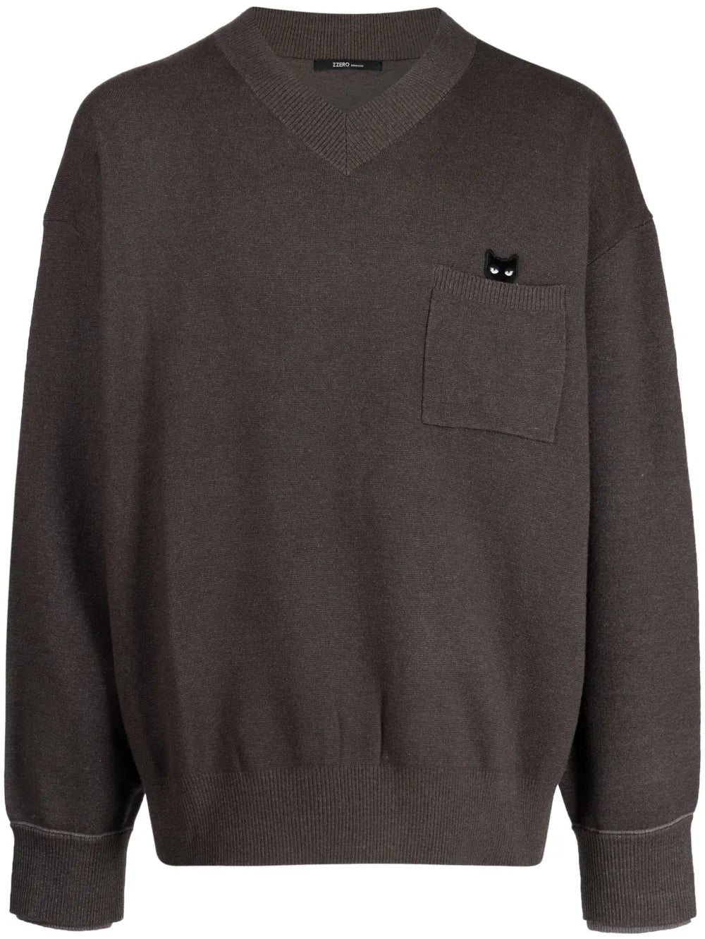 Trace Pocket Panther V-Neck Jumper