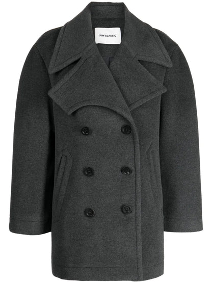 Notched-Lapels Double-Breasted Coat