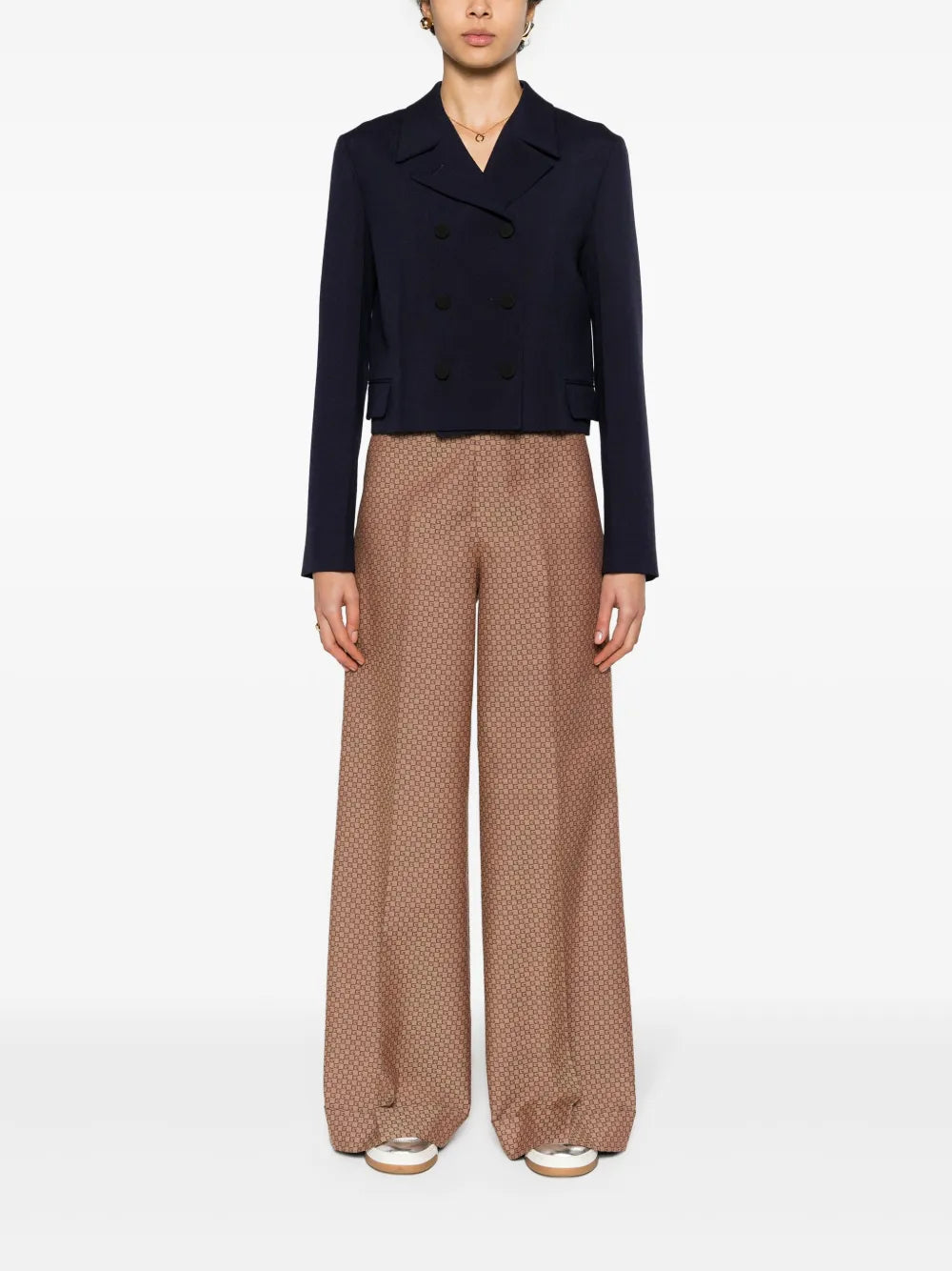 Double-Breasted Cropped Jacket