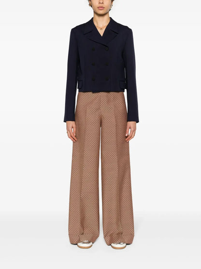 Double-Breasted Cropped Jacket