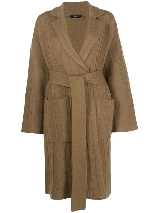 Striped Fine-Knit Coat