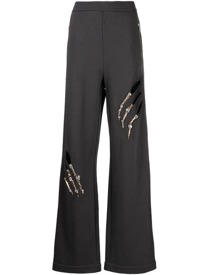 Claw Cut-Out Cotton Track Pants