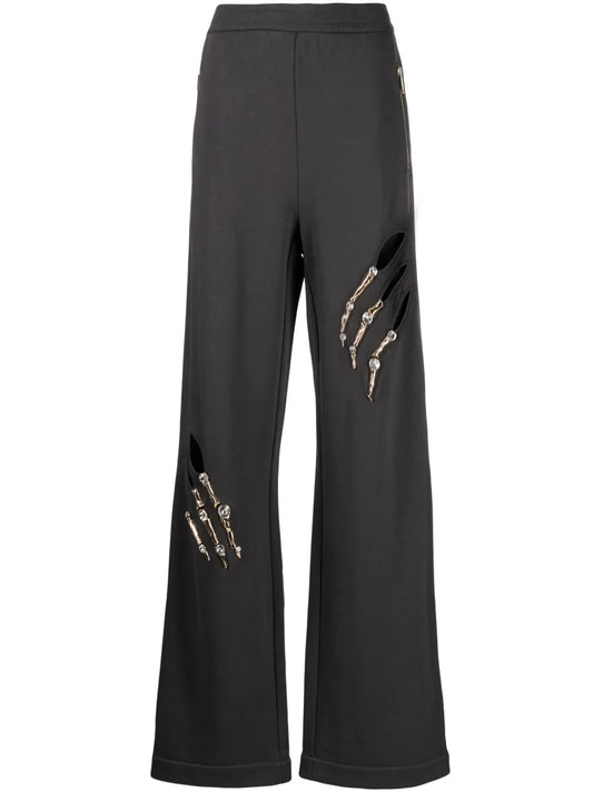 Claw Cut-Out Cotton Track Pants