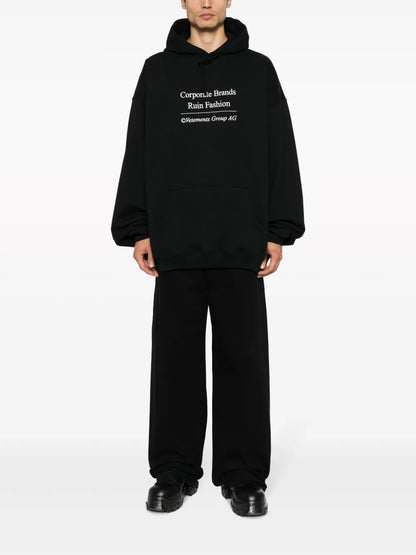 Graphic-Print Oversize Hoodie