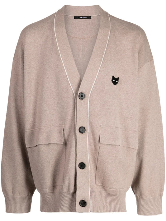Trace Panther V-Neck Cardigan