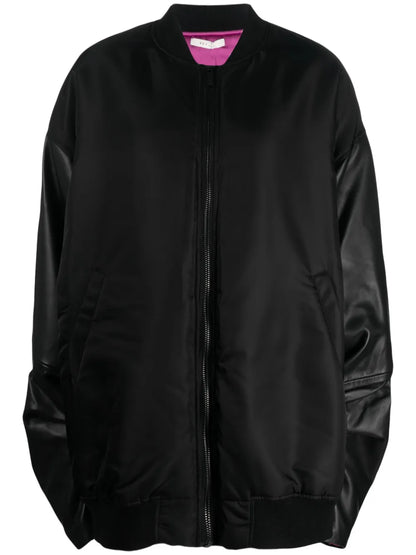 Oversize High-Neck Bomber Jacket