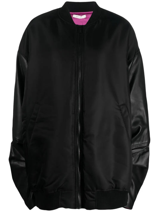 Oversize High-Neck Bomber Jacket