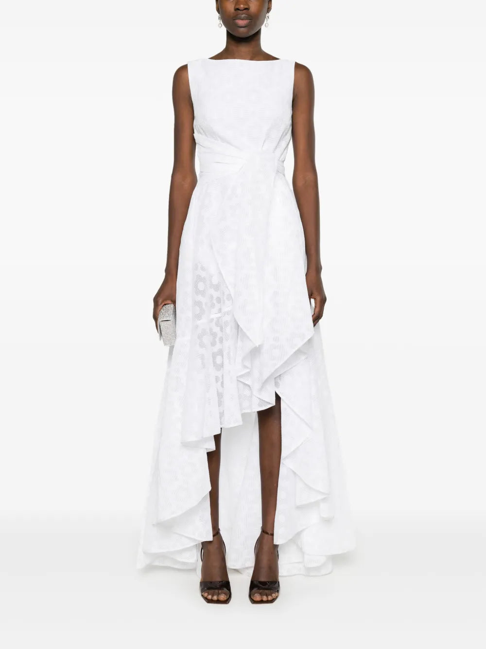 Draped Asymmetric Maxi Dress