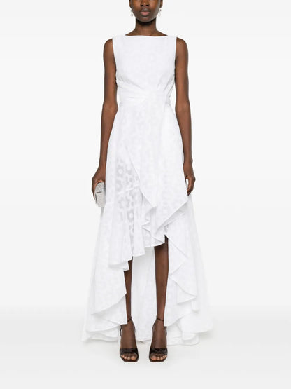 Draped Asymmetric Maxi Dress