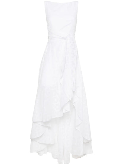 Draped Asymmetric Maxi Dress