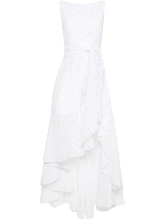 Draped Asymmetric Maxi Dress