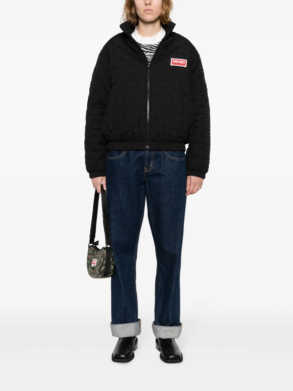 Sashiko Stitch Puffer Jacket