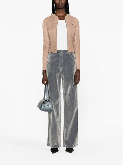 Logo-Patch Wide-Leg Trousers