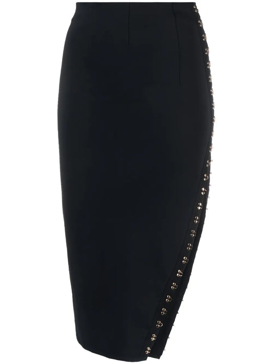 Mid-Rise Hook-Fastening Midi Skirt