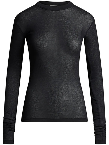 Semi-Sheer Cotton T-Shirt