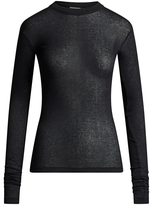 Semi-Sheer Cotton T-Shirt