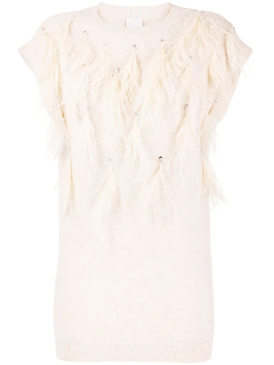 Silvan Feather-Detailing Vest