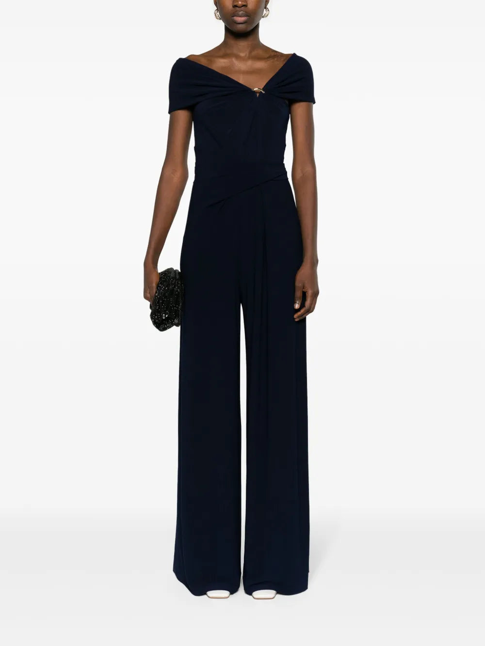 Halterneck Crepe Jumpsuit