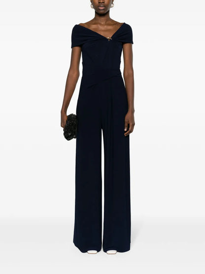 Halterneck Crepe Jumpsuit