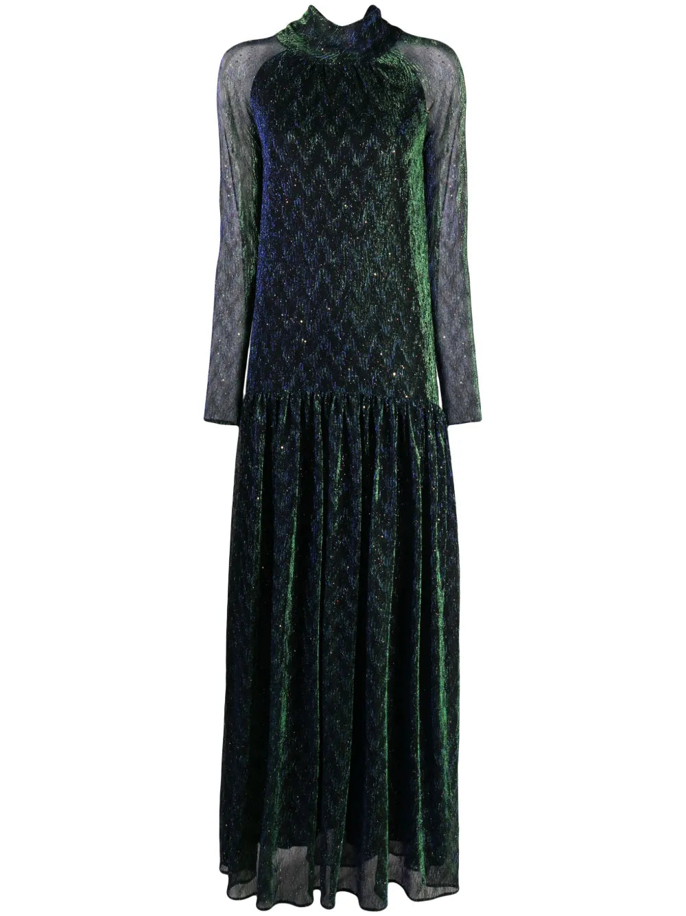 High-Neck Lurex Gown