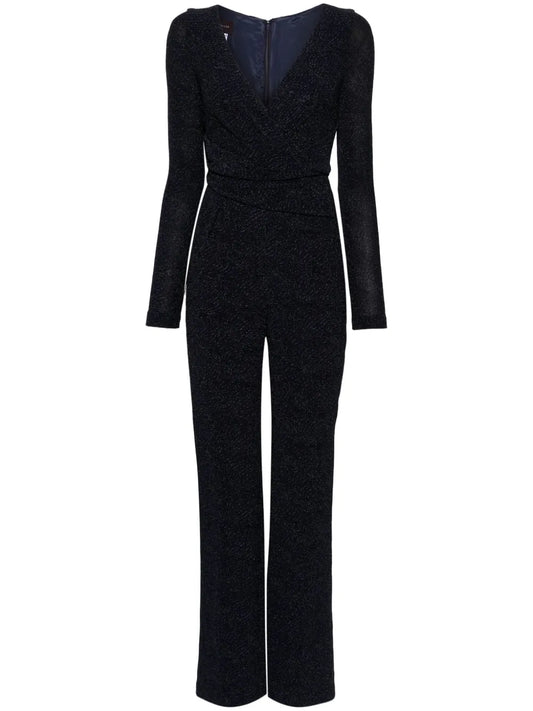 Wide-Leg Shimmering-Effect Jumpsuit